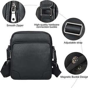 Borsa a <span class=keywords><strong>Tracolla</strong></span> da Viaggio di Lusso in Vera Pelle per <span class=keywords><strong>Uomo</strong></span>, Personalizzabile con Logo, Porta iPad e Telefono, Vendita all'Ingrosso - Product Image 2