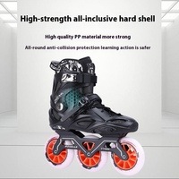 ROSELLE XT2 Patins à roulettes de slalom en ligne grande taille 110 mm pour adultes, patins de course, cadre en aluminium, châssis en PP, matériau PU 35-36 mm