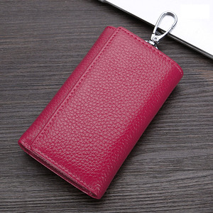 Navio rápido Multifuncional Grande Capacidade Real Saco De Couro Car <span class=keywords><strong>Key</strong></span> Case Bag Car <span class=keywords><strong>Key</strong></span> Money Bag Carteira