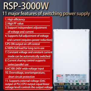 Fuente de Alimentación Conmutada de CA a CC MZMW de 3000 W, 12 V, 24 V, 36 V, 48 V, 60 V, 72 V, 110 V, 220 V, Equipo de Control Industrial, CC/CV Ajustable, PFC - Product Image 5
