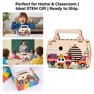 Nuevo Kit Educativo Interactivo DIY STEM, Grabadora <span class=keywords><strong>de</strong></span> Cinta <span class=keywords><strong>de</strong></span> <span class=keywords><strong>Madera</strong></span>, Juguetes Educativos para Niños - Product Image 5