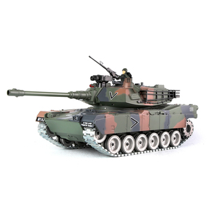 U.S. <span class=keywords><strong>M1A2</strong></span> <span class=keywords><strong>Abrams</strong></span> 1:18 escala Metal RC tanque modelo 60 minutos tiempo de juego batalla fuego bala y humo funciones tanque juguete Hobby baterías - Product Image 1