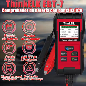 EBT-7 ThinkElk de haute qualité 12V/24V avec prise <span class=keywords><strong>en</strong></span> charge du Mode de détection de lot <span class=keywords><strong>en</strong></span> un clic <span class=keywords><strong>espagnol</strong></span> pour testeur de batterie de voiture de camion - Product Image 2