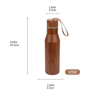 Bouteilles d'eau réutilisables sans BPA Hong Ling, gourde isotherme sous vide en acier inoxydable, bouteille d'eau personnalisée de 500 ml - Product Image 3