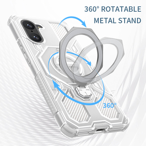 Funda de Teléfono Personalizada al por Mayor, Transparente, Resistente a Golpes, con Carga Inalámbrica Magnética, Diseño de Lujo en TPU+PC, Anillo 360, para <span class=keywords><strong>OnePlus</strong></span> Ace <span class=keywords><strong>5</strong></span> Racing - Product Image 3