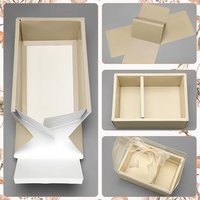 Boîte cadeau transparente en plastique pour gâteaux et fleurs, impression personnalisée, décoration de gâteaux et de fleurs, boîte cadeau transparente avec poignée