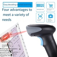 Lector de código de barras de fábrica KEFAR, escáneres manuales portátiles 1d 2d, escáner de código de barras USB portátil con cable para inventario