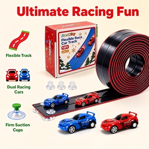 Flexible Bendable Race Car Track <b>Toy</b> Set with Pull Back Mini Cars <b>Educational</b> Birthday Gift <b>Toy</b> for <b>Kids</b> Boys Girls Age 3+ - Product Image 1