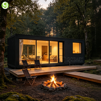 Maison mobile préfabriquée de luxe en acier avec structure personnalisable Goeasy pour hôtel et cuisine extérieure