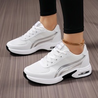 Chaussures de course minimalistes pour femmes, baskets de marche et de jogging en maille respirante, athlétiques, à lacets, rehaussantes, épaisses, été-printemps