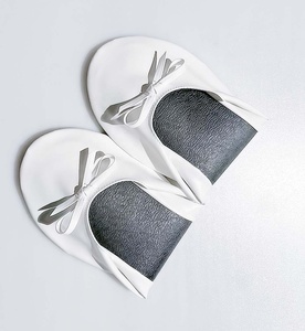 Nueva boda moda barato niñas plata Ballet zapatillas planas <span class=keywords><strong>para</strong></span> fiesta <span class=keywords><strong>baile</strong></span> mujeres plegable viaje Ballet zapatos planos bolsa - Product Image 2