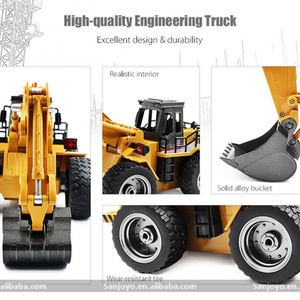 Huina 580 1:14 2.4G Camion de construction télécommandé en alliage métallique Jouets RC Excavatrice 1580 - Product Image 5