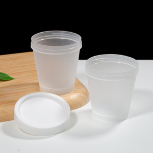 Bicchieri in Plastica Conici Personalizzabili da 250ml in PP5 per Alimenti <span class=keywords><strong>con</strong></span> Coperchi a Torsione, Adatti al Microonde, per Dessert, Gelatine alle Erbe, Bubble Tea, Insalata di Frutta - Product Image 4