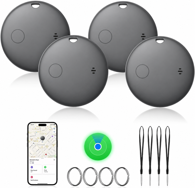 Smart Find My Design RF-WiFi Anti-Lost Tracker Plastic Phone App with Replaceable Battery and Whistle No Monthly Fees