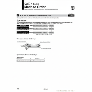 Cilindro de abrazadera SMC Pneumatics - Product Image 1