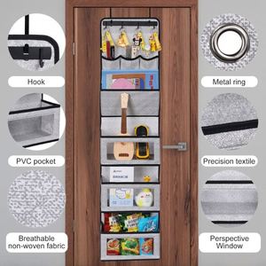 Hot Sale Foldable 4-Tier Wall Mount <b>Shelf</b> Clear Window Hanging Pocket Organizer Hanging Door Organizers <b>Hooks</b> Wall Organisation - Product Image 6