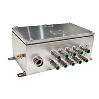 Boîte de jonction antidéflagrante en acier inoxydable SS316L série LD-FBJX (Ex d IIC/DIP) IP66, surface peinte/polie pour station-service