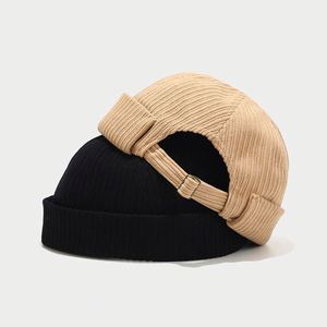 Nouveau bonnet marin en velours côtelé uni pour hommes et femmes, simple, sans bord, style pêcheur, promotionnel, cadeau - Product Image 3