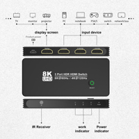 Offre Spéciale 8K 60 Hz & 4K 120Hz pour commutateur HDMI Répéteur audio et vidéo 48Gbps avec 3 entrées et 1 sortie pour PC portable PS4/PS5 &