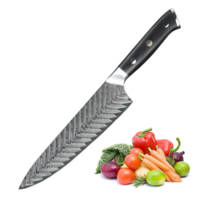 Couteaux de chef tranchants en acier Royal Japan Damascus AUS10 de 20 cm