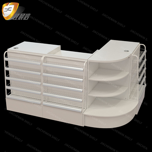 Mostrador de Caja para Supermercado, Ecológico, de Madera, Personalizado, <span class=keywords><strong>en</strong></span> Forma de <span class=keywords><strong>U</strong></span>, Color Blanco, Combinación Simple para Tienda - Product Image 4
