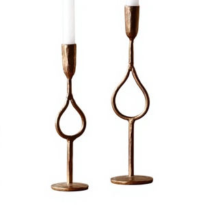 Handmade <b>Brass</b> <b>Candlestick</b> <b>Holder</b> Set Of 2 Taper Candle <b>Holders</b> For Home Decoration Durable Metal Candle <b>Holders</b> - Product Image 1