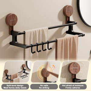 UFORU Crochets à ventouse Organisateur de fonctions murales Porte-serviettes Rangement de baignoire suspendu Organisateur de cuisine mural - Product Image 3