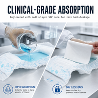Produit d'hygiène pour nourrissons à usage unique avec absorption rapide et design anti-humidité, couches jetables pour bébés