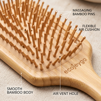 Brosse à cheveux massante en bois de santal unique de haute qualité, type laser, avec coussin d'air, en bambou, pour la maison, vente directe usine 2026