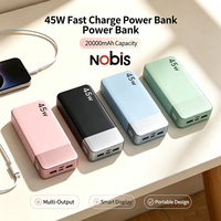 Großhandel Nobis 45W 20000mAh Original USB-C Typ-C PD Smart Schnellladung Kompakte Powerbank Tragbare Ladestation für Laptop und Smartphone