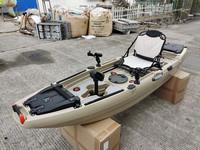 Kayak monoplace rotomoulé de 3 m avec pédales spirales pour la pêche