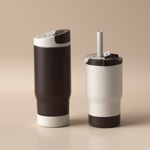 Stainless Steel Tumbler 304 Insulated Travel Cup With Flip Lid For Office Car Outdoor Use - Product Image 2