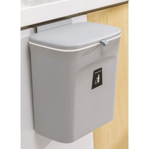 Poubelle à compost de cuisine de 9L gallon pour comptoir ou sous évier petite poubelle suspendue avec couvercle seau à compost intérieur montable - Product Image 1