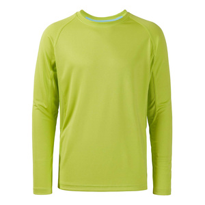 เสื้อตกปลาผู้ชายสีน้ำเงินแบบกำหนดเอง น้ำหนักเบา ทรงเข้ารูป คอกลม ระบายอากาศ แห้งเร็ว ป้องกันแสงแดด UPF 50 ผลิตจากโพลีเอสเตอร์ 100% เหมาะสำหรับวิ่ง ใส่ได้ในฤดูใบไม้ร่วง - Product Image 3