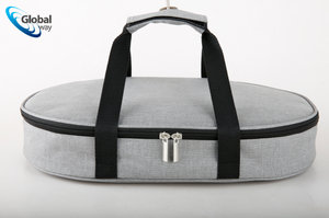 จานอบแก้วรูปไข่พร้อมที่ใส่ฉนวน-เก็บอาหารให้ร้อน/เย็นสำหรับปิกนิกปาร์ตี้และอาหารที่วางบนโต๊ะในเตาอบ - Product Image 2