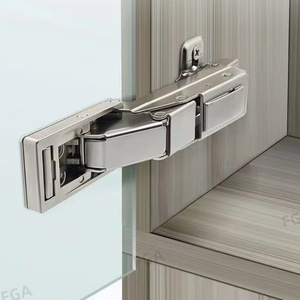 Charnières de meuble FGA AQ-1111 à clipser, fermeture amortie, hydrauliques 110, 2 trous, pour hôpitaux et hôtels, design traditionnel, pour portes fines de 8 à 14 mm - Product Image 4