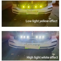 Luces Auxiliares para Automóvil, Luces LED para Parrilla, Luces Altas y Bajas con Flash, Luz de Trabajo Antiniebla, Luz Externa para Vehículos Todoterreno y Camiones