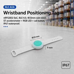 Manufacturer BLE AOA Positioning <b>Tag</b> 33mm IP67 CR2032 1-Year Call Button RGB Accelerometer for Hospital Elderly Worker Safety - Product Image 1