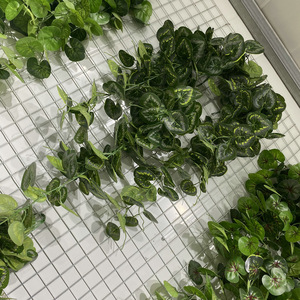 Plantes artificielles murales Begonia, vigne de patate douce à 5 branches, verdure pour la décoration intérieure du salon - Product Image 1