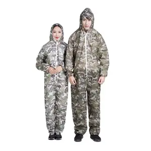 Coverall Kamuflase Lengan Pendek Sekali Pakai/Pakaian Kerja Keseluruhan Paintball