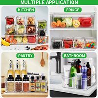 Transparent de qualité alimentaire en plastique bac à légumes réfrigérateur couvercle de stockage Rectangle cuisine tri stockage pour légumes Fruits