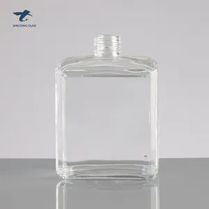 Garrafas de vidro quadradas de alta qualidade, atacado, formato especial, para parafuso, top