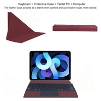 Keyboard Nirkabel Lipat Tiga 3 Saluran, Keypad Portabel untuk Perjalanan, Tipe C Dapat Diisi Ulang, Kompatibel dengan Windows, iOS, Android, Mac