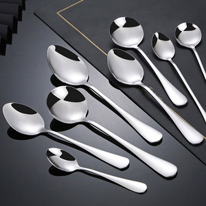 Ensemble de cuillères en acier inoxydable argenté en gros, cuillère de table, couverts, cuillère pour le thé et le café - Product Image 4