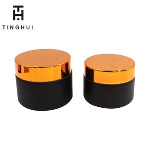 15ml 20ml 30ml 50g 60ml 100 ml Cosmetic Facial Jars Dark Brown Amber Glass <b>Cream</b> Glass Jars with Gold Black Lids for Skin Care - Product Image 2