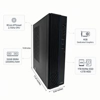 Ordinateur de bureau ultra-mince Zhaoxin KX-U6780A 8 cœurs 32 Go de RAM SFF fiable pour la modernisation informatique gouvernementale