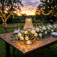Lampe de table LED rechargeable sans fil, romantique et luxueuse, pour centre de table de mariage, restaurant, banquet, fête, décoration extérieure