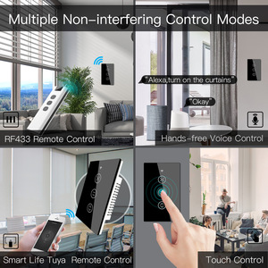 WiFi RF433 커튼 스위치 2/3 웨이 인터럽터 드 cortina inteligente 커튼 모터 액세서리 Tuya 스마트 라이프 홈 오토메이션 - Product Image 6