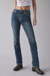 女性用スリムフィットスキニージーンズ弾性刺繍ヴィンテージペンシルパンツ通気性デニムカラーフェードプルーフ洗える夏用洗濯 - Product Image 2