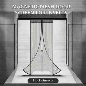 90*210cm 100*220cm Magnetic Soft <b>Screen</b> <b>Door</b> with Polyester <b>Mesh</b> Fiberglass Frame Modern Design for Hotel Use Insect Resistant - Product Image 2